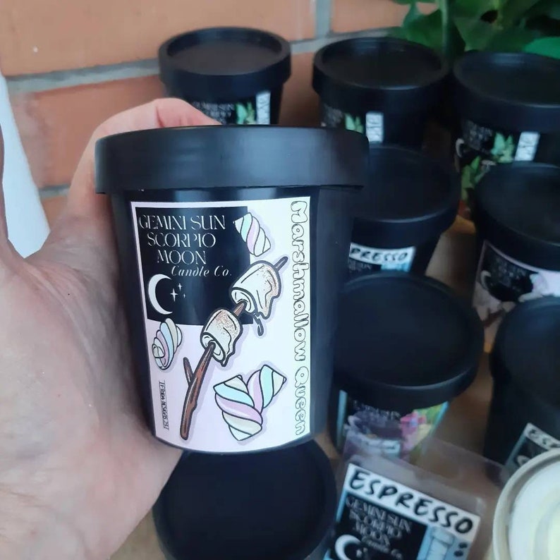 MARSHMALLOW QUEEN Toasted Marshmallow Sugar Scrub, Vegan Skincare, Scented, Emulsified