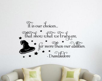 Decoration Interieure Wall Stickers Custom Dumbledore Dans Les Reves Harry Potter Mur Autocollant Citation Fantasy Ml
