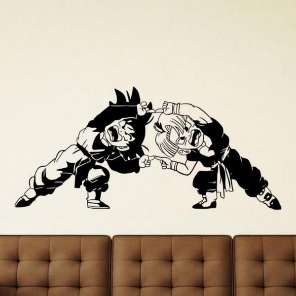 DBZ Wall Decal Vinyl Sticker Super Saiyan Poster Goku Kanji Sign Dragon Decor Manga Anime Gift Goku Wall Art Car Decal Print 1592