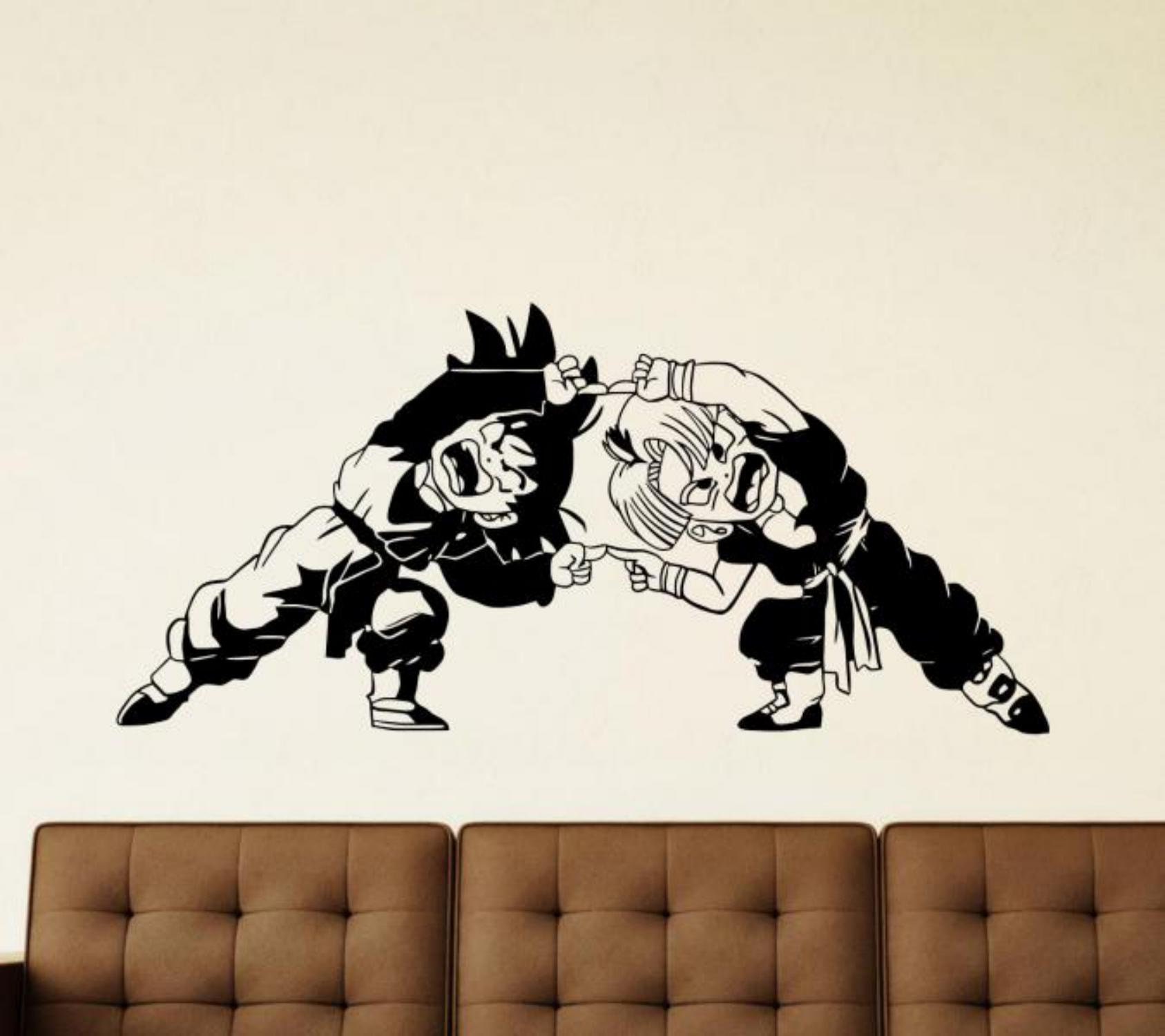 Dragon Ball Z Goku Fight wall decals stickers mural home decor for