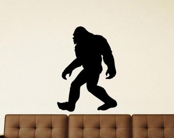 Bigfoot Wall Decal Vinyl Sticker Sasquatch Wall Decor Wall Art Stencil Yeti Big Foot Sign Gift Car Window Print Mural Poster 1832