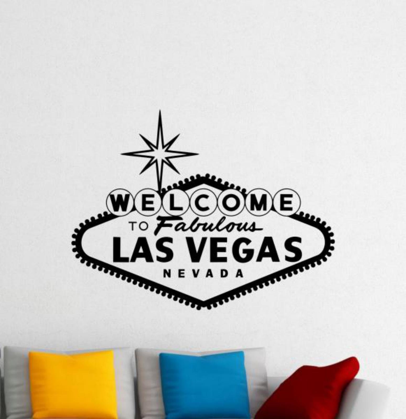 Welcome to Fabulous Las Vegas Sign Wall Decal Vinyl Sticker 