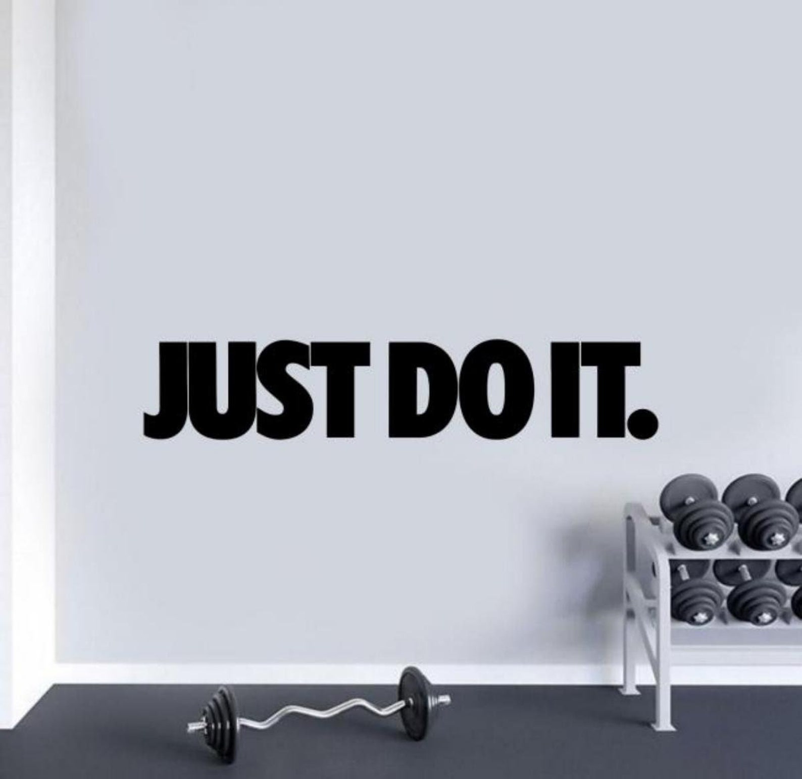 Just Do It Wall Decal Vinyl Sticker Sign Home Gym Wall Decor Etsy