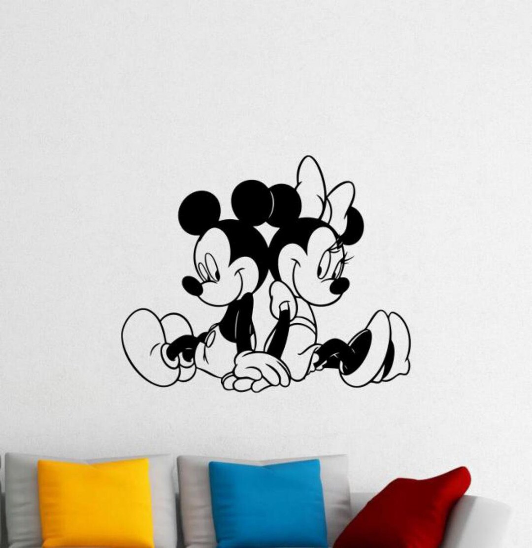 Mickey and Minnie Wall Decal Vinyl Sticker Kids Room Wall Decor Love