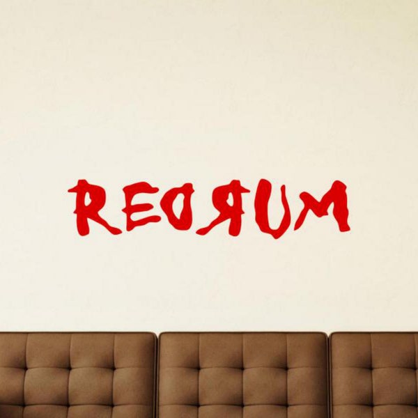 Redrum Wall Decal Vinyl Sticker Shining Movie Murder Poster Car Decor Gift Horror Theater Poster Redrum Door Sign Wall Art 1685