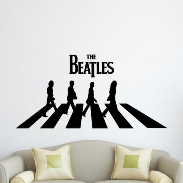 Beatles Abbey Road Wall Decal Vinyl Sticker Wall Decor Car Window Decal Office Logo Sign Home Wall Art Rock Music Gift Print Poster 11n83