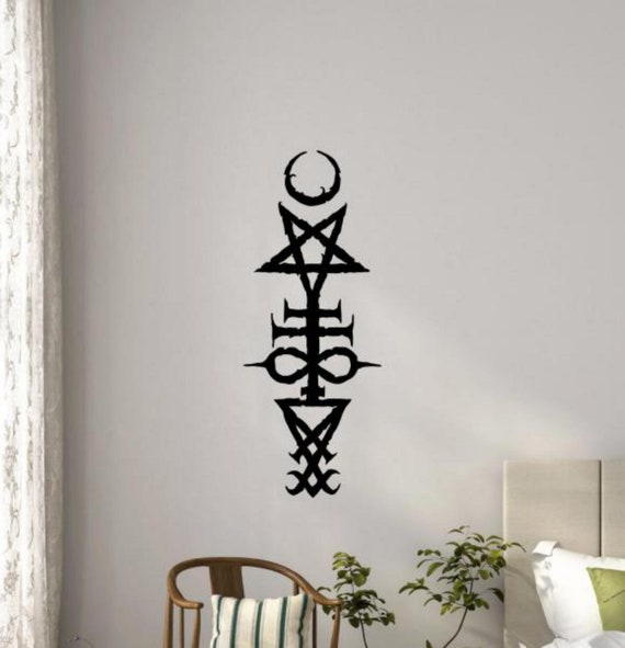 Lucifer Sigil Pentagram Leviathan Wall Decal Vinyl Sticker Sign Satanic  Goth Decor Window Door Sign Gothic Gift Wall Art Poster Mural 1708 -   Australia