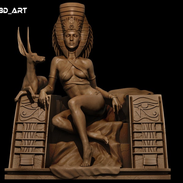 Cleopatra Fan Art 3D-Statue