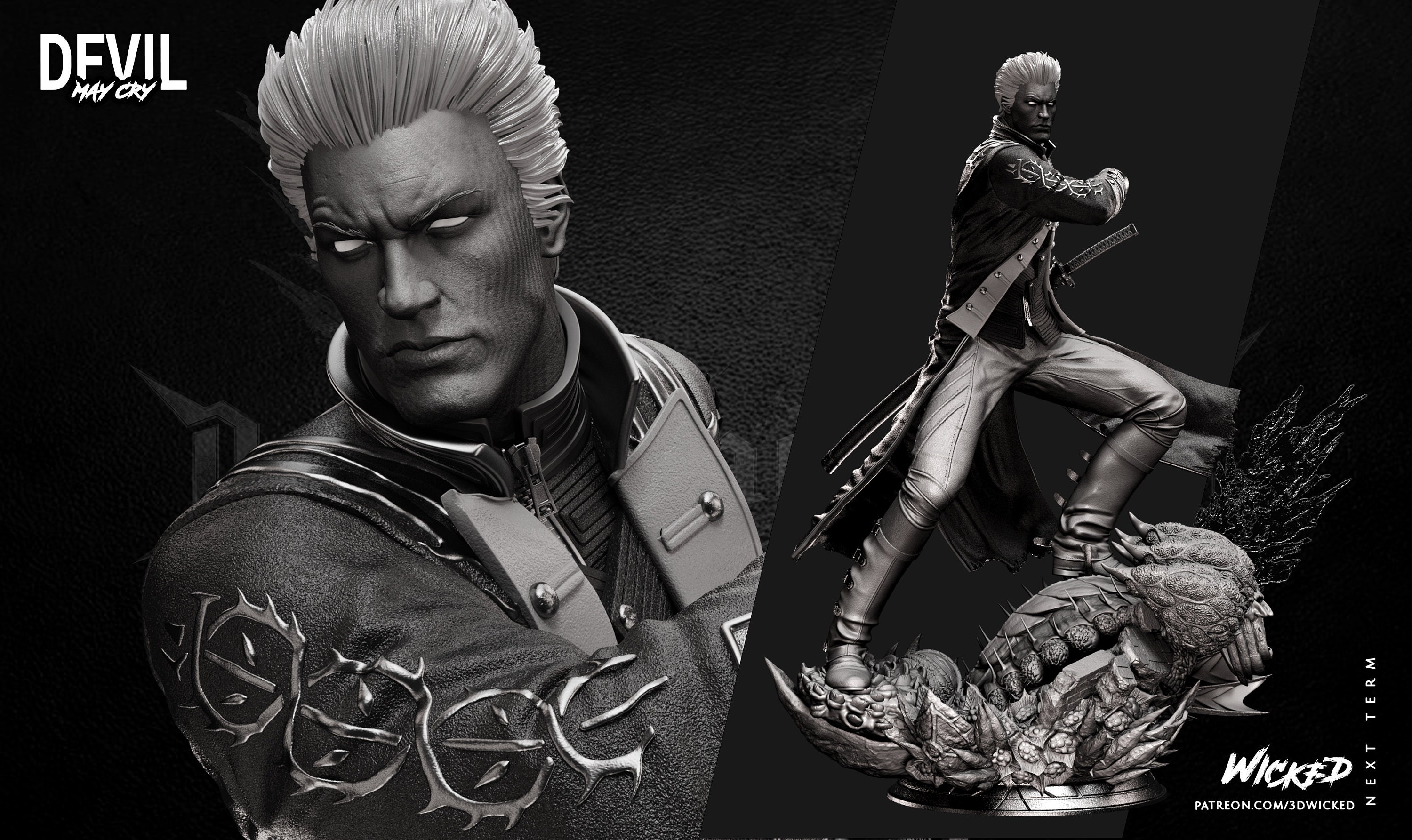 1/12 Scale Devil May Cry Vergil Chair Model For 6 Action Figure