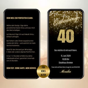 Digitale Einladung 40. Geburtstag