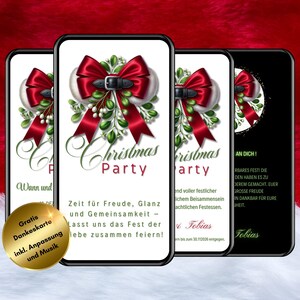 Weihnachtseinladung WhatsApp, digitale Weihnachtskarten personalisiert, eCard Weihnachten WhatsApp, digitale Weihnachtskarte animiert
