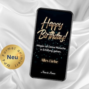 Auguri di compleanno animati, congratulazioni WhatsApp, biglietto di auguri digitale eCard, buon compleanno, auguri di compleanno, auguri elettronici, oro