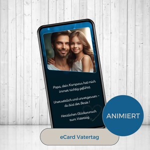 Cartão digital para o Dia dos Pais com foto - Abstract eCard, cartão animado para o Dia dos Pais, personalizado e enviado imediatamente via WhatsApp imagem 7