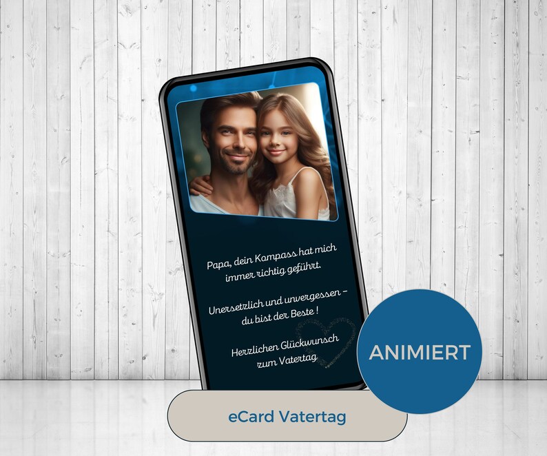 Cartão digital para o Dia dos Pais com foto - Abstract eCard, cartão animado para o Dia dos Pais, personalizado e enviado imediatamente via WhatsApp imagem 7