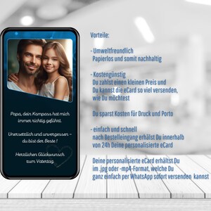 Cartão digital para o Dia dos Pais com foto - Abstract eCard, cartão animado para o Dia dos Pais, personalizado e enviado imediatamente via WhatsApp imagem 3