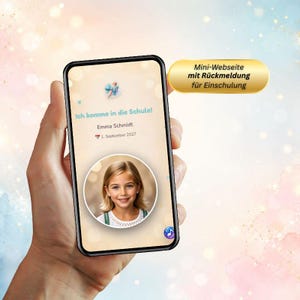 Invitation numérique à l'inscription scolaire via WhatsApp sous forme de mini-site web avec retour d'information