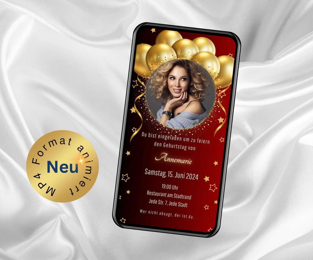 Animated Birthday Party Invitation With Picture and Music, Birthday