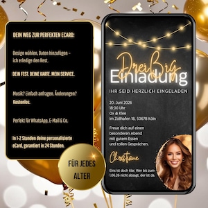 Uitnodiging 30e verjaardag, digitale uitnodiging 30, WhatsApp uitnodiging 30, eCard 30 verjaardag, uitnodiging gepersonaliseerd, uitnodiging vrouw afbeelding
