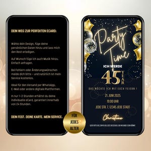convite digital aniversário de 45 anos, convite para festa de aniversário, convite digital para WhatsApp, cartão de convite animado personalizado
