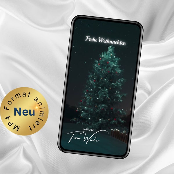 eCard Grußkarte Frohe Weihnachten mit Musik, digitale Grußkarte, Weihnachtsgrußkarte, animierte eCard Frohe Weihnachten, personalisiert