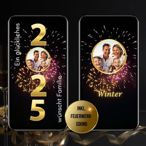 Auguri di Capodanno animati con fuochi d'artificio, auguri di Capodanno tramite WhatsApp, eCard di Capodanno personalizzate. Buon anno, Capodanno digitale