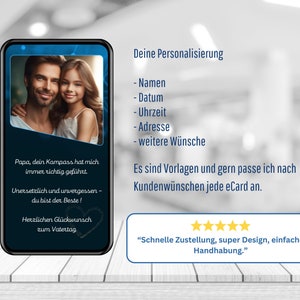 Cartão digital para o Dia dos Pais com foto - Abstract eCard, cartão animado para o Dia dos Pais, personalizado e enviado imediatamente via WhatsApp imagem 5