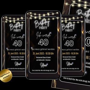convite digital aniversário de 40 anos, convite para festa de aniversário, convite digital para WhatsApp, cartão de convite animado personalizado