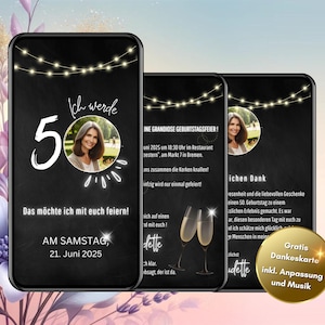 Invito 50° compleanno, invito digitale 50, invito WhatsApp 50, eCard 50 compleanno, invito personalizzato, immagine donna invito