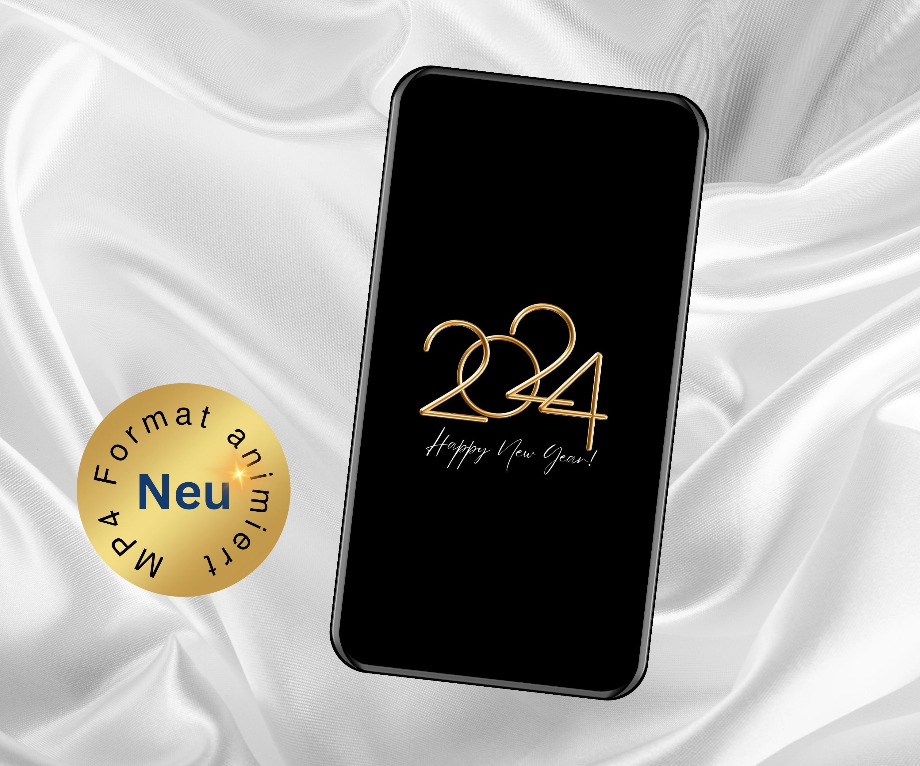Animierte Neujahrsgrüße Happy New Year 2024, Silvestergrüße per