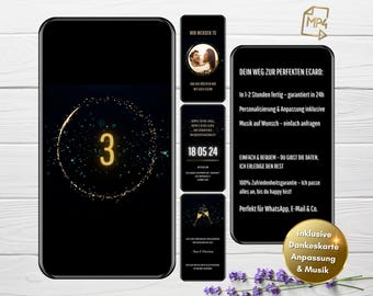 Invitation to double birthday, birthday countdown, birthday invitation for 2, WhatsApp invitation double birthday 100, thank you card