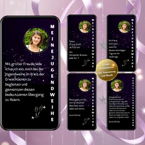 Invitation Youth Consecration WhatsApp, digital invitation with picture, invitation card confirmation, Youth Consecration WhatsApp, Youth Consecration girls
