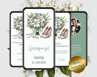 Invito matrimonio digitale, invito matrimonio elegante, invito matrimonio WhatsApp, biglietti invito matrimonio, invito personalizzato