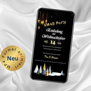 Digital Invitation Christmas Party XMAS Party, Christmas Invitation, eCard Christmas Invitation Animated, Personalized Christmas Card