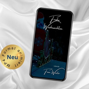 Karta z pozdrowieniami eCard Wesołych Świąt, cyfrowa kartka z życzeniami świątecznymi, życzenia świąteczne WhatsApp, spersonalizowana animowana kartka świąteczna