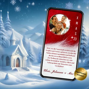 Auguri di Natale via WhatsApp, biglietto di auguri di Natale digitale, biglietto di auguri di Natale animato con musica, auguri di Natale personalizzati