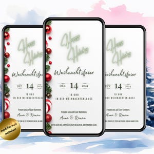 eCard Kerstuitnodiging Fijne Feestdagen, uitnodigingskaart Kerst geanimeerd, WhatsApp uitnodiging Kerstmis, Kerstfeest, 24 december