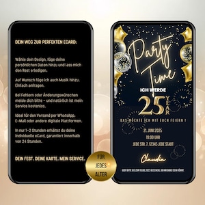 convite digital aniversário de 25 anos, convite para festa de aniversário, convite digital para WhatsApp, cartão de convite animado personalizado