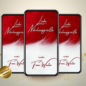 Tarjeta de felicitación eCard San Nicolás, tarjeta de felicitación animada Saludos de San Nicolás, Felicitaciones de Navidad digitales, Saludos de San Nicolás vía WhatsApp, Tarjeta de felicitación personalizada