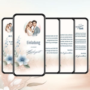 Invitación digital boda amor eterno personalizada para envío por WhatsApp tarjeta de invitación animada y tarjeta de agradecimiento invitación de boda