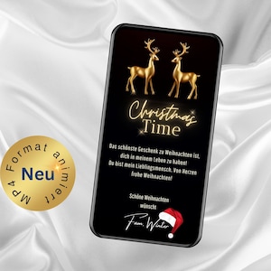 Kerstgroeten via WhatsApp, digitale kerstgroeten, geanimeerde kerstkaart, gepersonaliseerde wenskaart, eCard Christmas Time