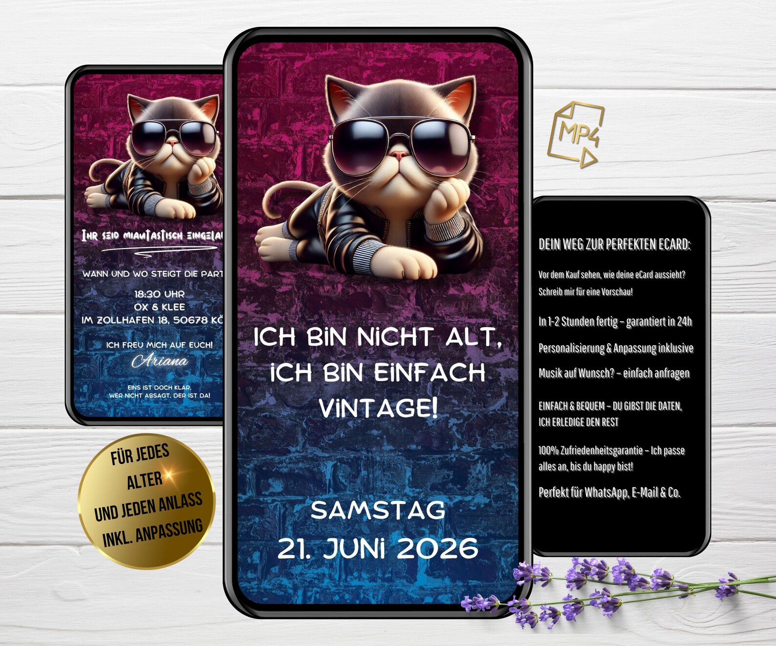 Lustige Geburtstag Einladung mit Cartoon-Design