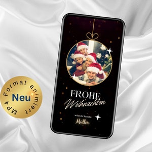 Carte de vœux eCard Joyeux Noël, carte de vœux animée, vœux de Noël numériques, vœux de Noël via WhatsApp, carte de vœux personnalisée