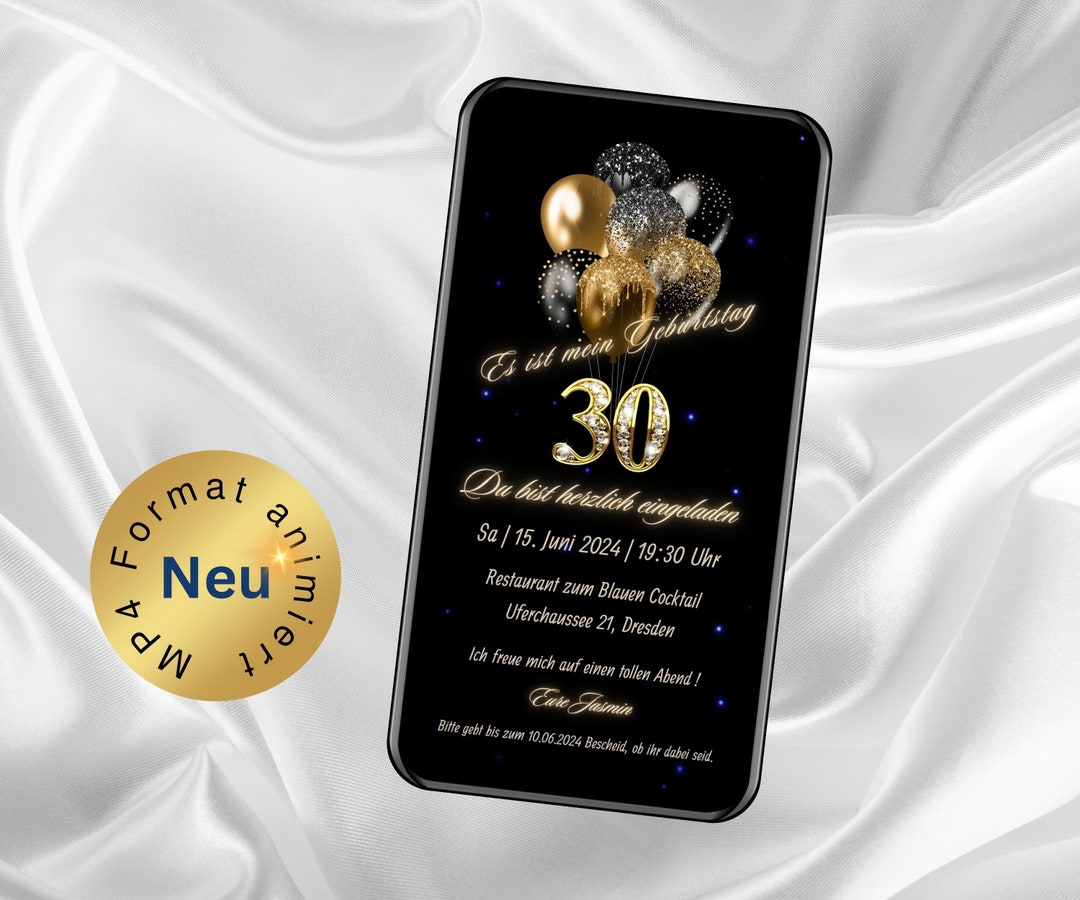 Ecard Birthday Party Invitation 20th 30th 40th 50th, Birthday