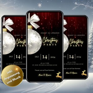 digitale ecard Weihnachten, ecard weihnachten WhatsApp, Party Einladung Weihnachten, Weihnachtsfeier digital, Weihnachten Rentier