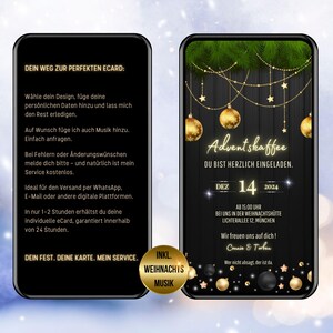 eCard Weihnachtseinladung per WhatsApp, Animierte Einladung Adventskaffee, eCard Advent, digitale Adventsfeier, personalisierte Einladung