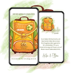 Convite eCard para introdução à escola, cartão digital de matrícula escolar do WhatsApp, criança em idade escolar, início das aulas, cartão animado de início da escola, matrícula escolar