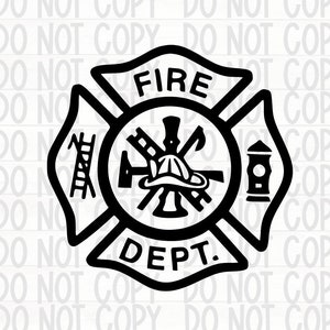 Fire Dept SVG, svg logo, Firefighter svg, Fireman logo, Fireman Badge svg
