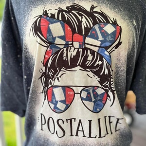 Postal Life Bleached T, USPS Bleached Shirt, Postal Worker Shirt
