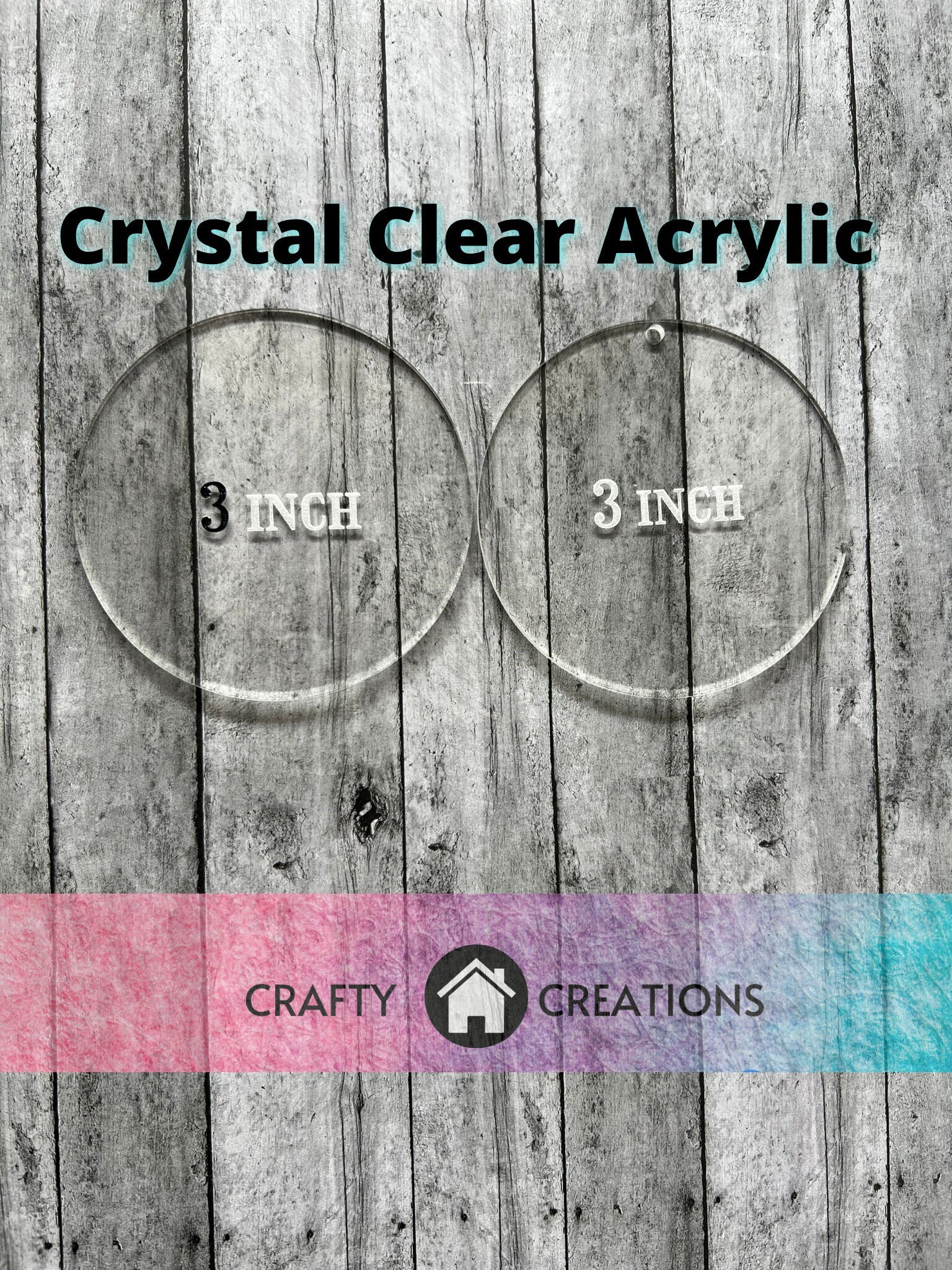 Clear Circle Plastic Acrylic Discs Glass Dia 50 70 80 100 200 300mm Laser  Cut