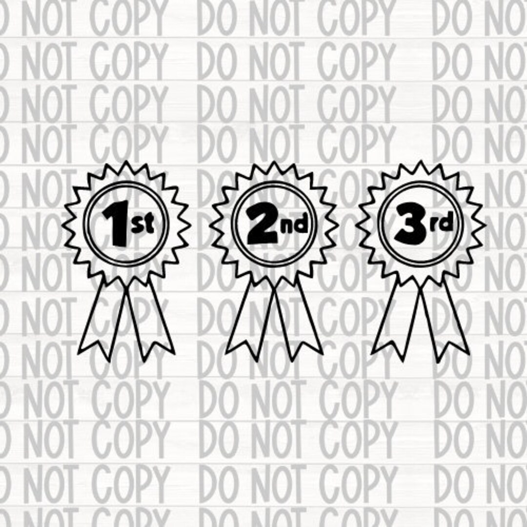 Prize Ribbons SVG, Instant Download,1st 2nd 3rd SVG Etsy